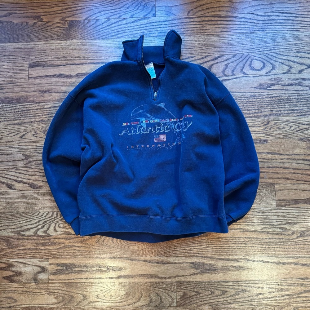 Vintage Atlantic City quarter zip